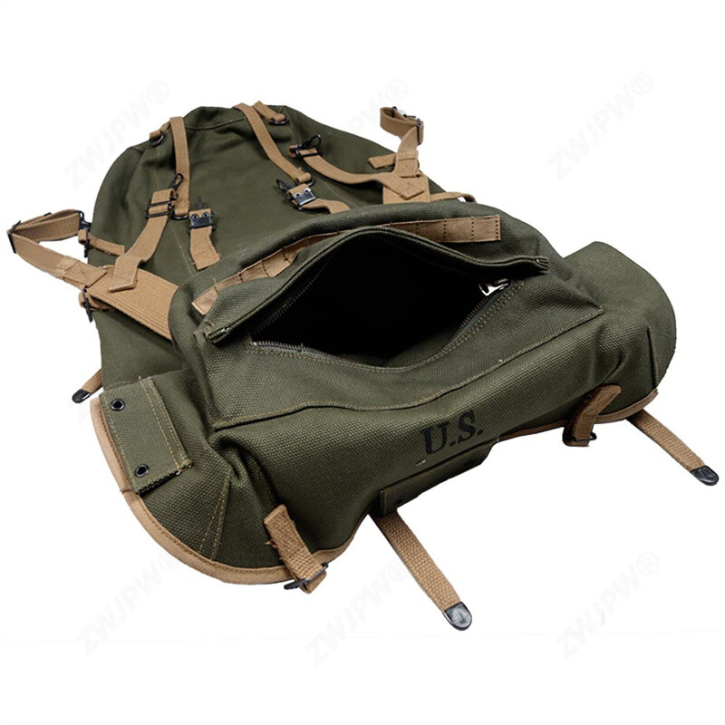 Replica WWII US M1943 Army Field Pack Backpack 10TH Mountain Bag Canvas Bag gallery