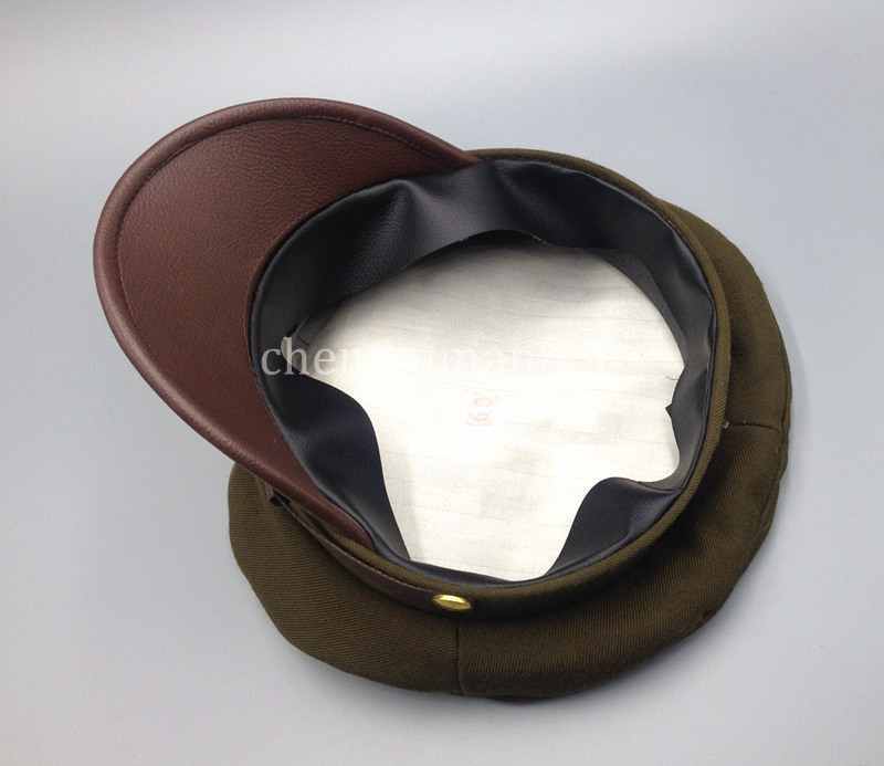 WWII ERA US OFFICER ARMY E PLURIBUS UNUM EAGLE CREST EMBLEM WIDE BRIM CAP XL gallery