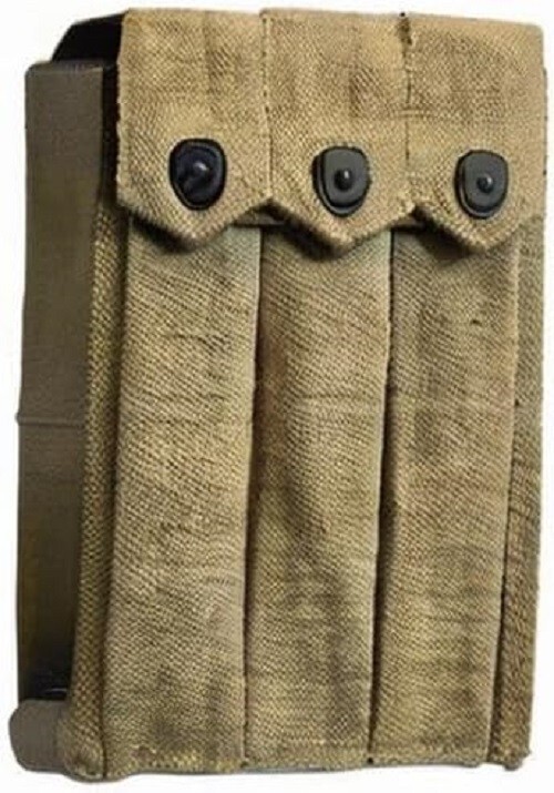 Khaki Thompson Triple 3 Magazine Belt Holster & M1903 Kerr Sling-WWII Canvas Set gallery