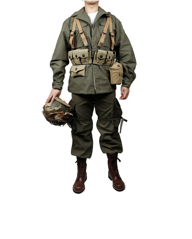 WW2 US Army Green M43 Jacket Windbreaker Uniform Pure Cotton And M1 Garand SET