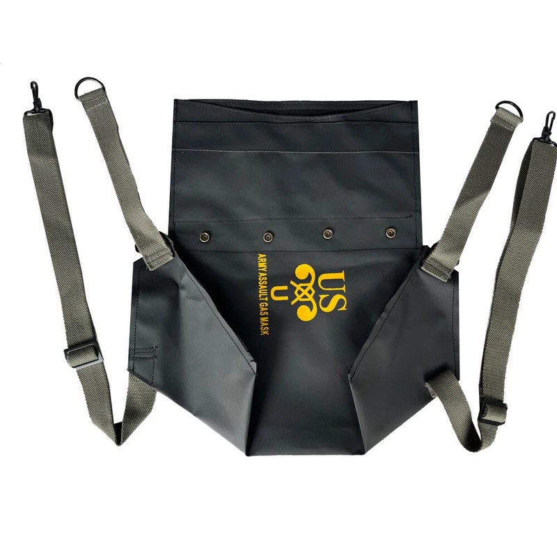 WWII WW2 US M7 D-Day Assault RUBBER Gas Mask Bag gallery