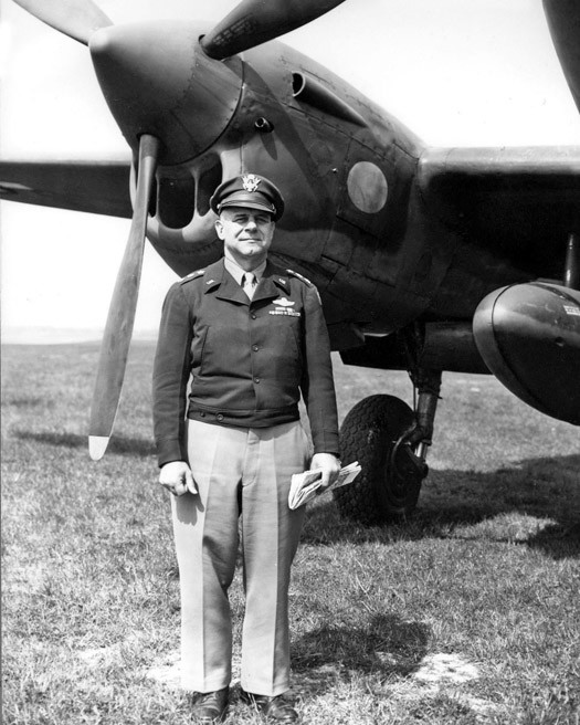 Lt General JAMES ‘JIMMY’ DOOLITTLE 8×10 Photo P-38 Lightning Print World War II