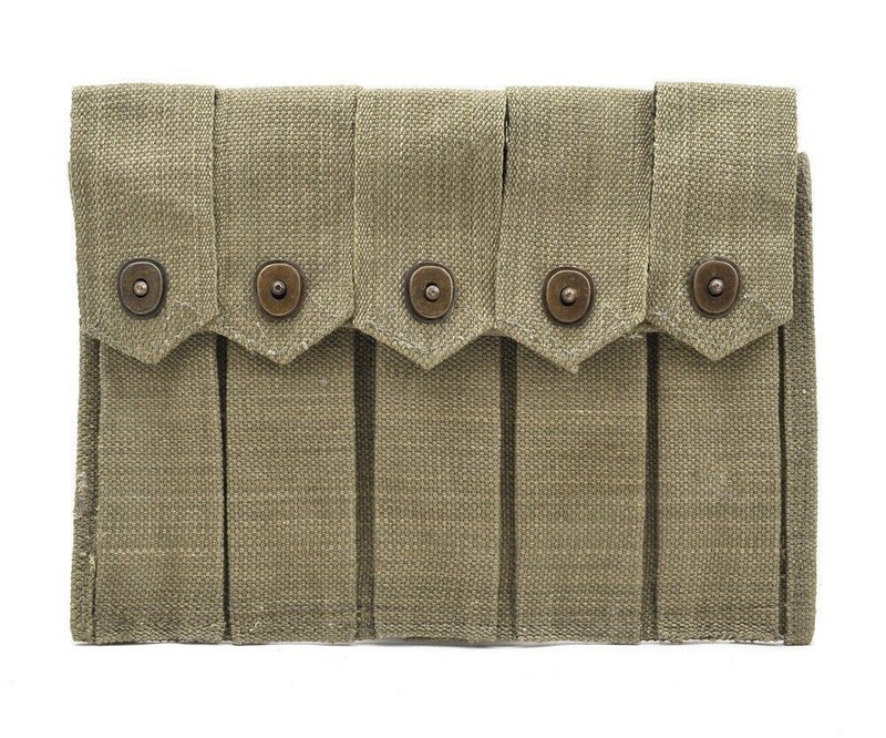 US Army WW2 5 Cell Magazine Pouch Marked JT&L 1943 for .45 ACP Magazines