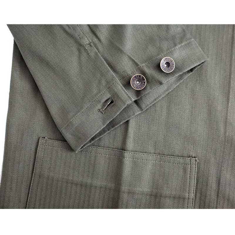 WW2 WWII US GREEN USMC HBT Army Field Coat Jacket Uniform Tops gallery