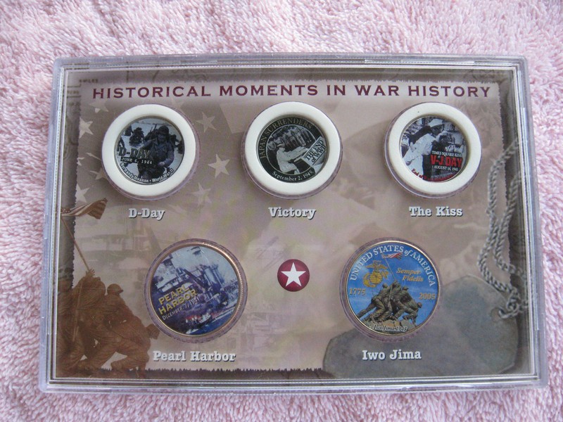 Historical Moments In War History Merrick Mint Numastic Colorized Coin Set of 5
