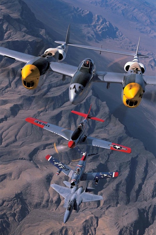 P38 , P51, F86 planes of the Second World War WW2 Photo Glossy 4*6 in I021