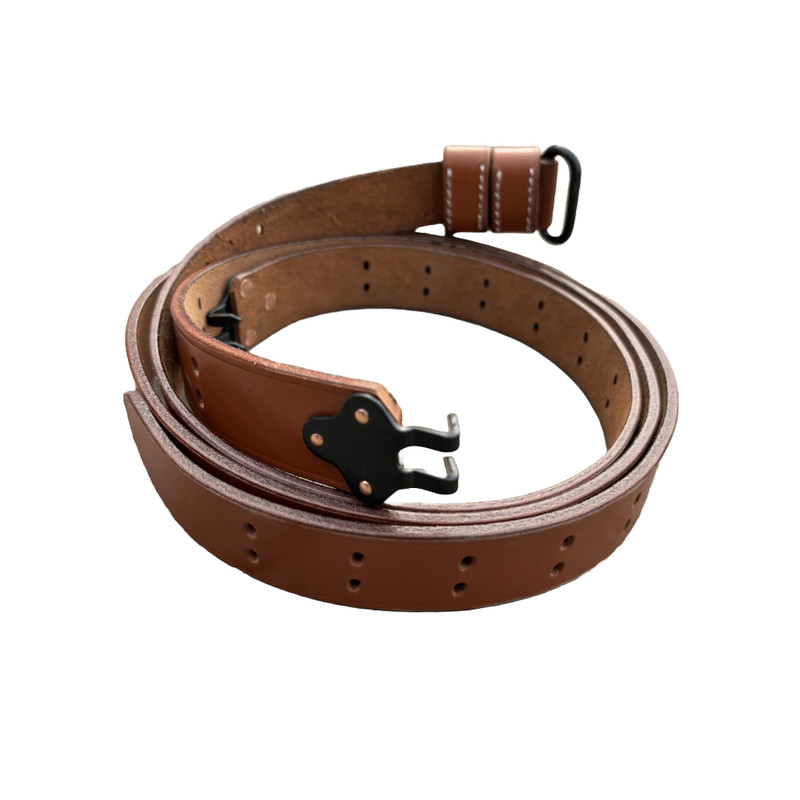 WWII US M1 GARAND SLING STEEL M1907 SLING LEATHER BROWN Color gallery