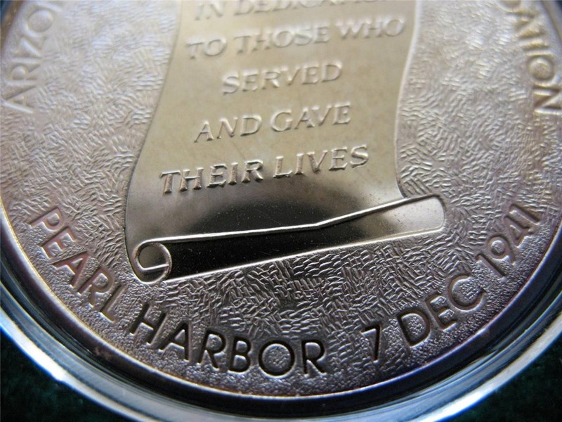 1+.OZ.999 SILVER COIN GOLD FINISH WWII DEC 7 1941 PEARL HARBOR USS PENNSYLVINIA gallery