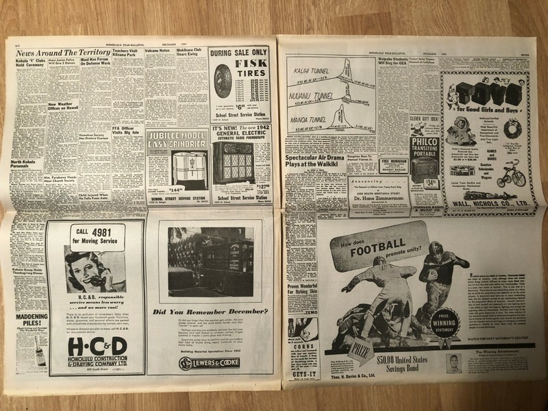 1941 Honolulu Star- Bulletin 12/07/1941 1st EXTRA gallery