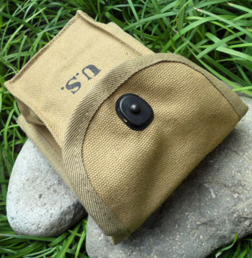 WWII US ARMY .30 CARBINE AMMUNITION POUCH AMMO BAG Waist Bag gallery