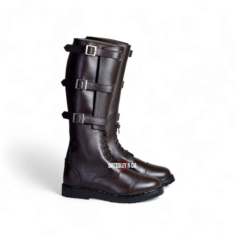 US M40 CAVALRY 3 BUCKLE OFFICER RIDING BOOTS WITH RUBBER SOLE – Made to Size gallery