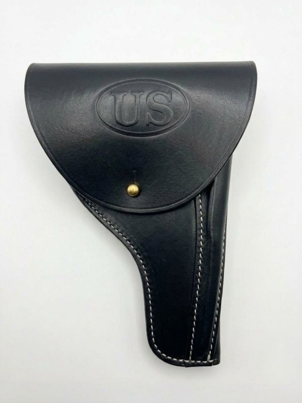 US Military Style Leather Holster Colt 1903 1908 Pocket Hammerless Black Replica