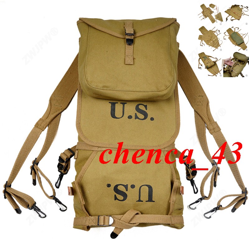 Replica WWII US Army M1928 Haversack Combat Field Packs Outdoor Hiking Backpack