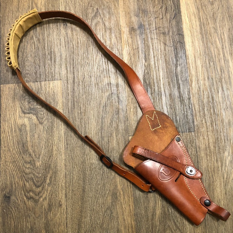 WW2 US Army USGI Style M3 Brown Leather Revolver Shoulder Holster LEFTHAND REPRO