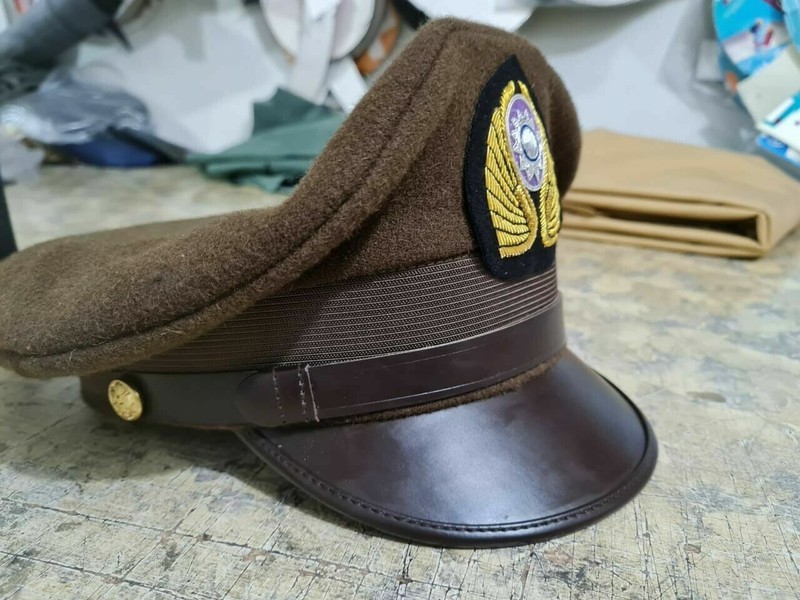 WW2 1940s WWII Flying Tigers CBI AVG Crusher Reproduction Visor Cap Officers Hat gallery