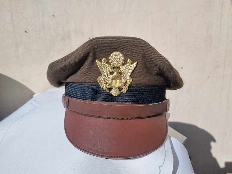 U.S. WWII Officer Visor Crusher Cap: Winter (OD Green)- All Size gallery