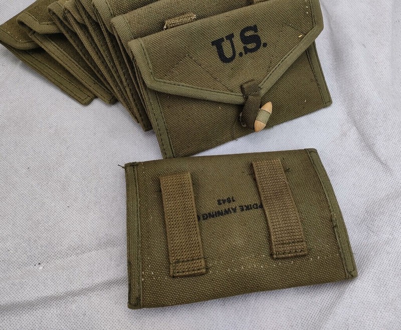 10PCS WWII US ARMY USMC FIRST AID 1943 CANVAS AMMO POUCH 1ST AID GEAR gallery