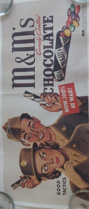 M&M's/ Mars 1942 Advertisemen Poster Reproduction Reprint 1987 World War II Used gallery