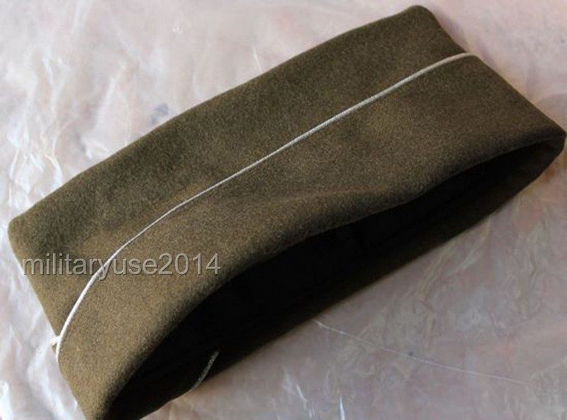 WW2 US OFFICER AIRBORNE PARATROOPER WOOL GARRISON CAP SIZE 58 & BLUE PATCH gallery