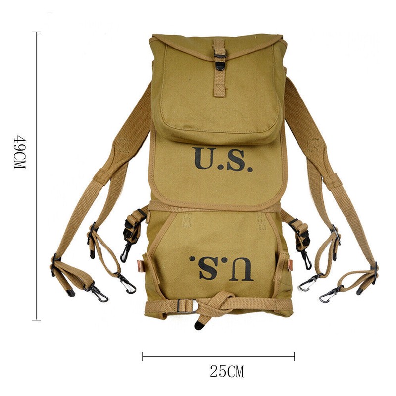 Replica WWII US Army M1928 Haversack Combat Field Pack Backpack Outdoors Cosplay gallery