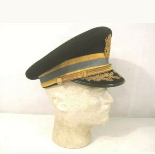 USA Hat Cap - Infantry Dress Blue Visor Cap w/Oak Leaf Brim USA Caps Hats gallery