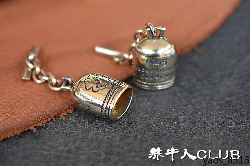 WW II USA Pilots San Michele Bell Brass Leather Accessories A2 Style gallery