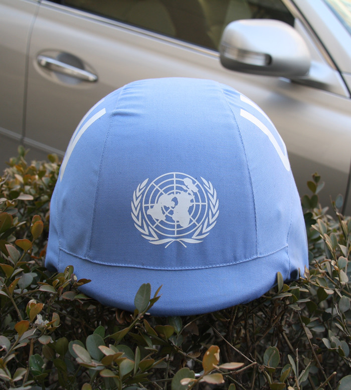 UNITED NATIONS PEACEKEEPING FORCE TACTICAL MILSPEC M88 HELMET COVER gallery