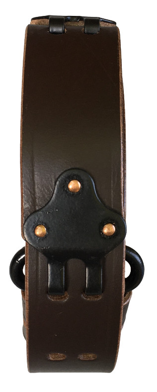 WWII 1941 M1 Garand Leather Sling Steel Fitting Dark Brown with Extra Keepers gallery