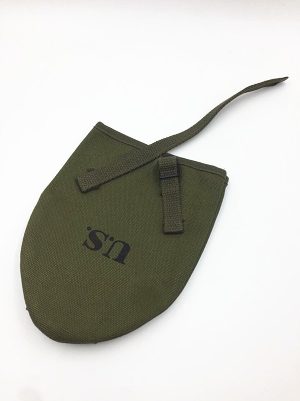 WWII WW2 US Army Usmc Marine M1910 T-Handle Shovel Canvas Cover Pouch Green