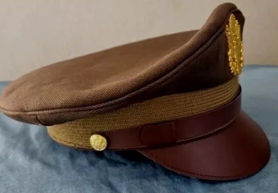 WW2 USAAF US ARMY OFFICERS UNIFORM VISOR HAT CRUSHER STYLE CAP all size gallery