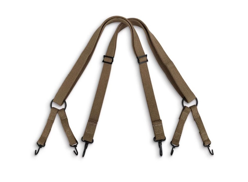 WWII US Army M1941 M1944 Suspender Strap Khaki-1385 gallery