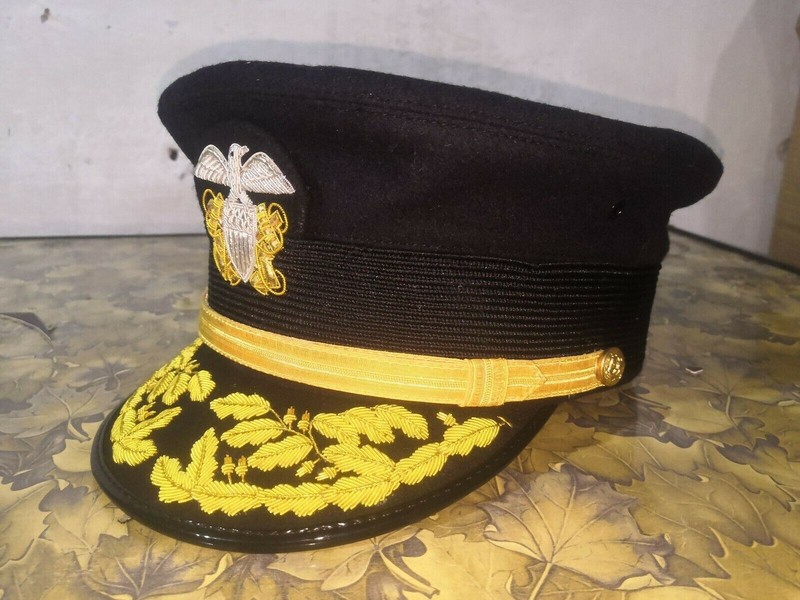 WW2 REPLICA SPANISH AMERICAN WAR PERIOD REAR ADMIRAL VISOR EMBROIDERY CAP HATS gallery