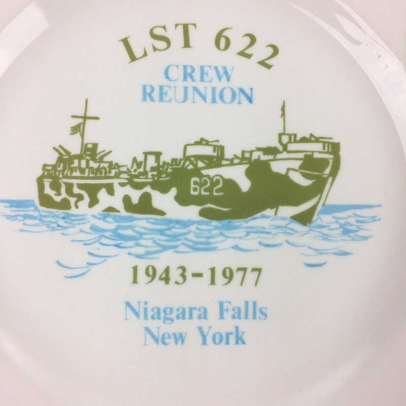 Vtg LST 1943-1977 WWII Crew Reunion Plate New York Naval Navy Tank Landing Ship gallery