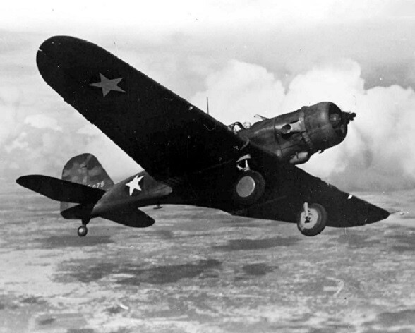 Northrop A-17 Aircraft in flight WWII 8×10 Photo 460a