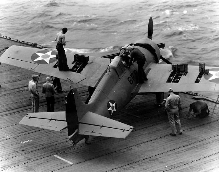WW2 WWII Photo World War Two / US Navy F4F Wildcat on USS Enterprise CV-6 1942