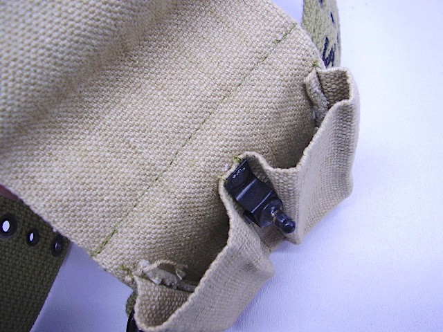 Orig. WWII 42 US ARMY CANVAS WEB BELT and a 1911 .45 REPRO MAGAZINE AMMO POUCH gallery