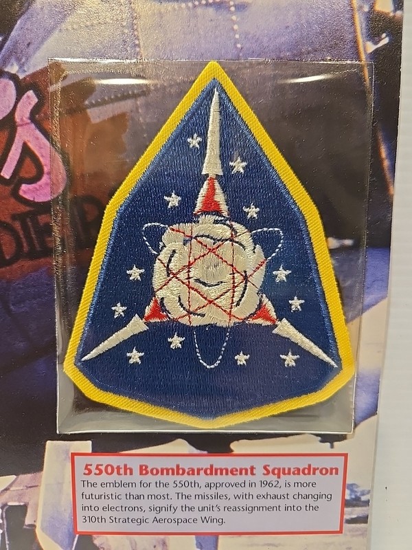 WWII Emblems Of Air War Patch 550th Bombardment Squadron "Ruby's Raiders" W&W gallery