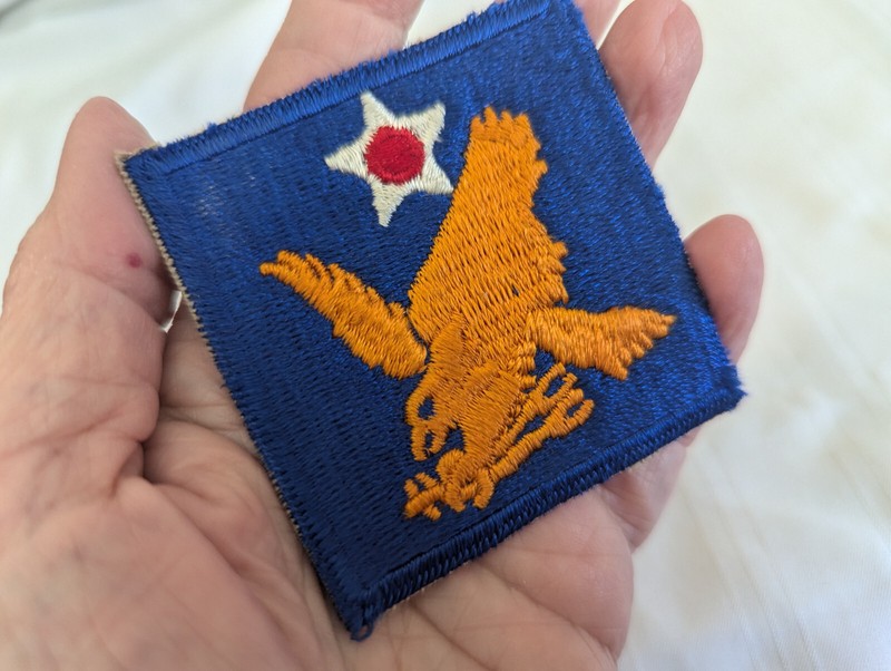 WWII US Army 2nd Air Force embroidered patch 2.5" square eagle star gallery