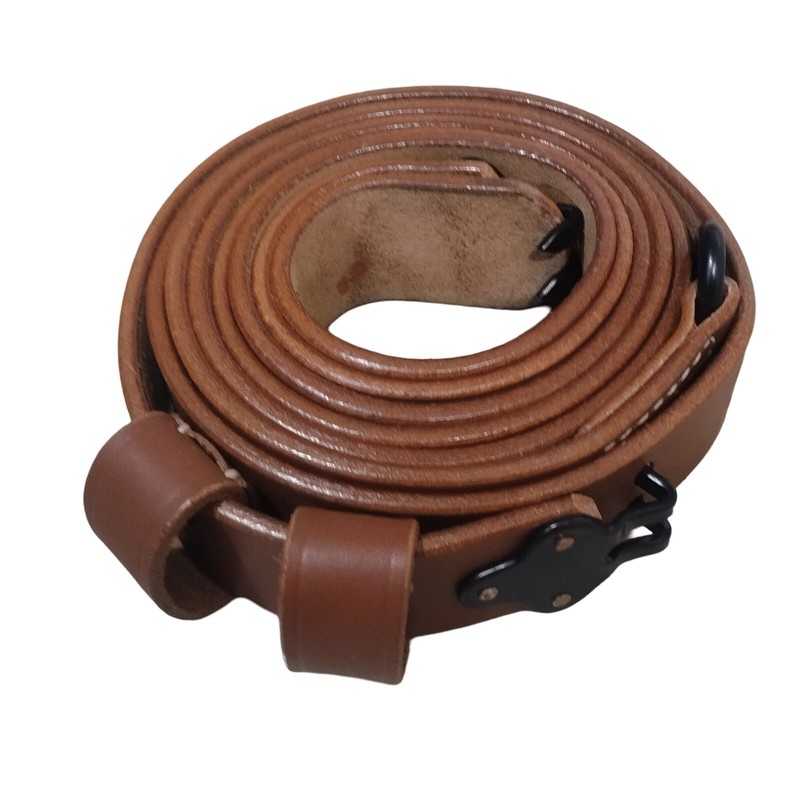 WWII US M1 GARAND RIFLE M1907 LEATHER CARRY SLING STEEL-BROWN COLOR gallery