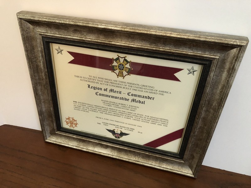 LEGION OF MERIT ~ COMMANDER Commemorative Certificate ~ Type 1 w/Free Printing gallery