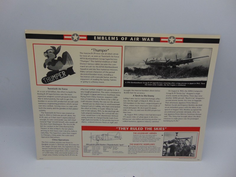 Willabee & Ward Emblems Of Air War WWII Patch Twentieth Air Force Thumper 20 gallery