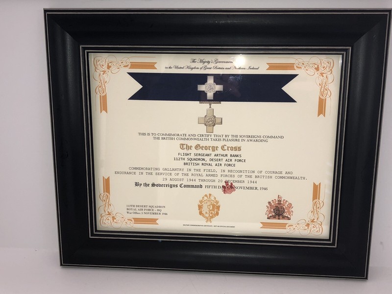 THE GEORGE CROSS [UK] COMMEMORATIVE CERTIFICATE ~ Type 1 w/Free Custom Printing gallery