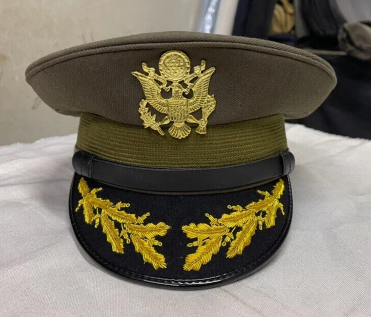 WW2 US American USAAF Army Military General Officers Crusher Visor Hat Cap