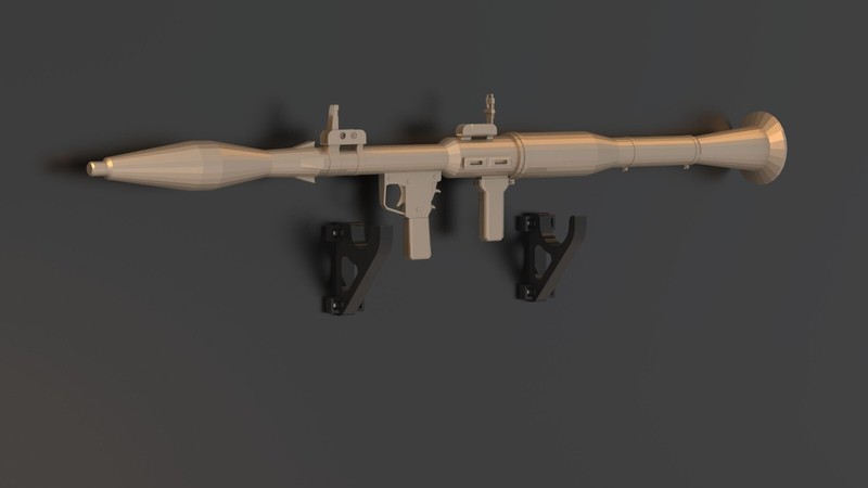 WHITE - Wall Mount for 1:1 RPG-7 | Man Cave Essentials gallery