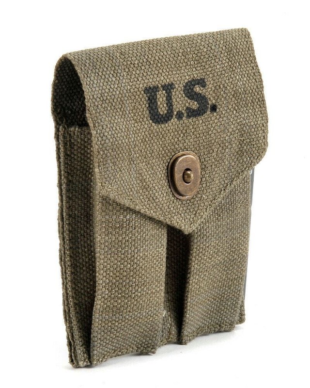 WW2 Colt 45 Auto Double Magazine Pouch marked JT&L 1944 gallery