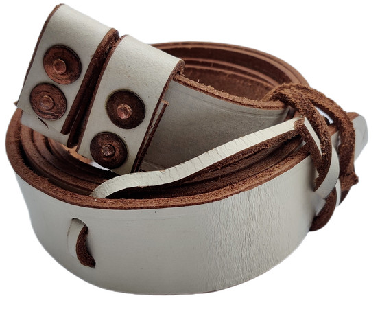 British 1871 Martini Henry Lee Enfield SMLE Leather Riffle Sling-WHITE