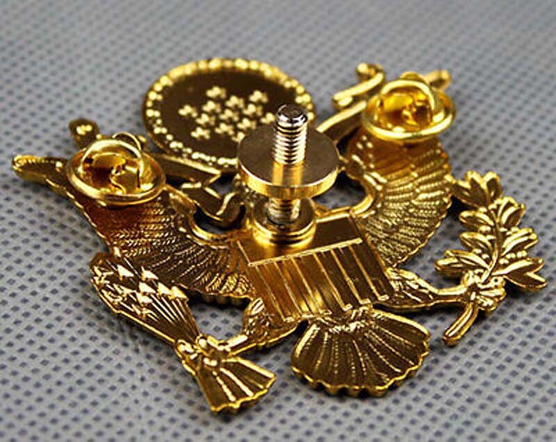 US Army Cap Badge Eagle Pin Metal Military Souvenir Officer Insignia Medal gallery