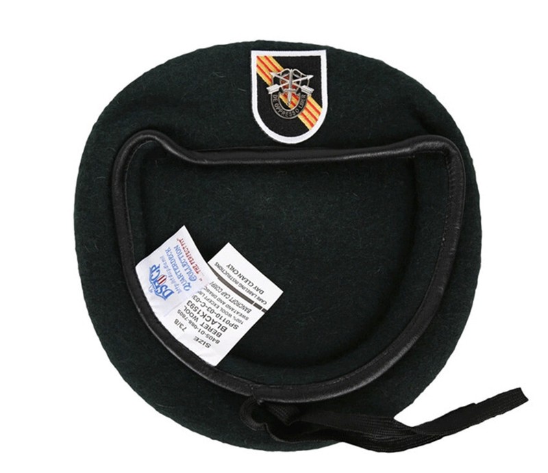 VIETNAM WAR NEW US ARMY 5TH SPECIAL FORCES GROUP GREEN BERET MILITARY HAT WOOLEN gallery