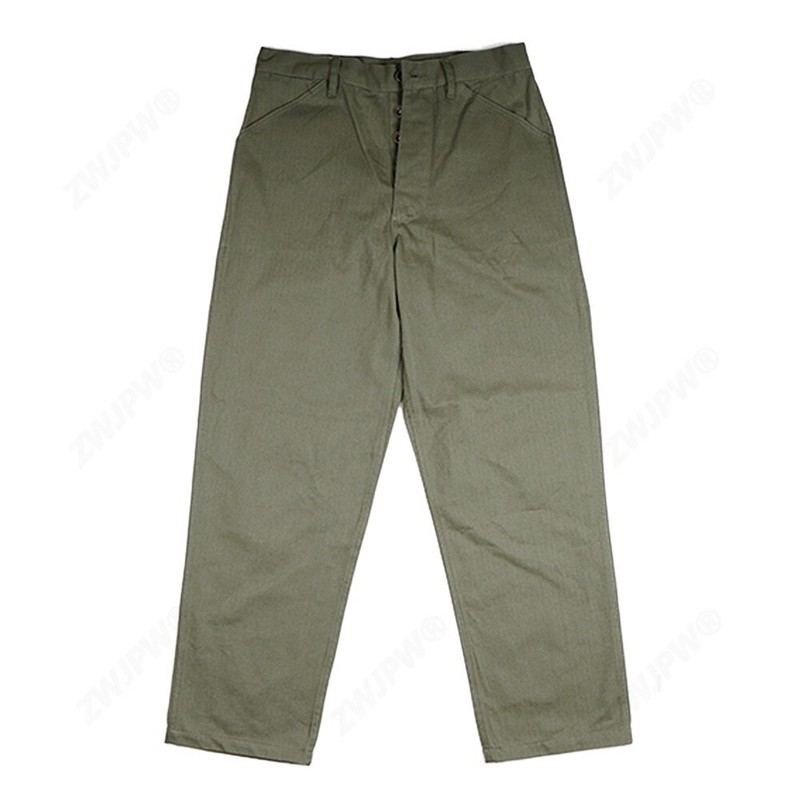 WWII WW2 WWII US GREEN USMC HBT Army Field Pants Trousers Size 32 gallery
