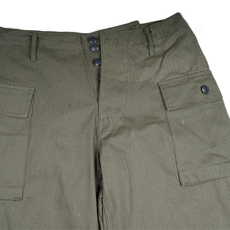 WW2 MILITARY ARMY GREEN HBT FIELD PANTS TROUSERS(NO SHOES). gallery